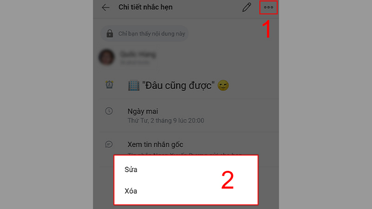 Cách điều chỉnh hoặc xóa lời nhắc cuộc hẹn mà chỉ tôi đã tạo