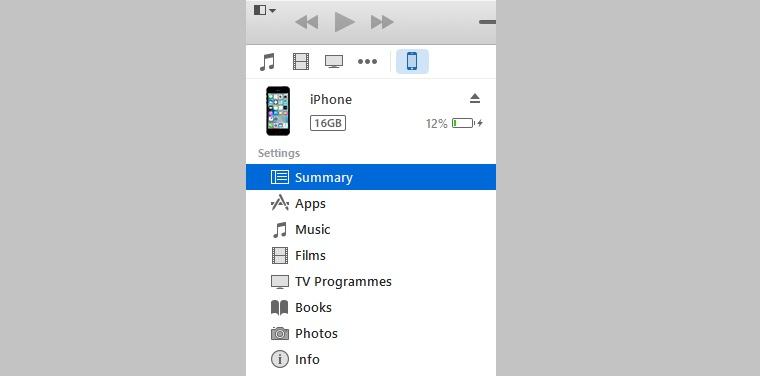 Mở mục Tóm tắt trên tab Cài đặt