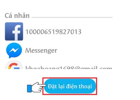 Chọn Đặt lại điện thoại