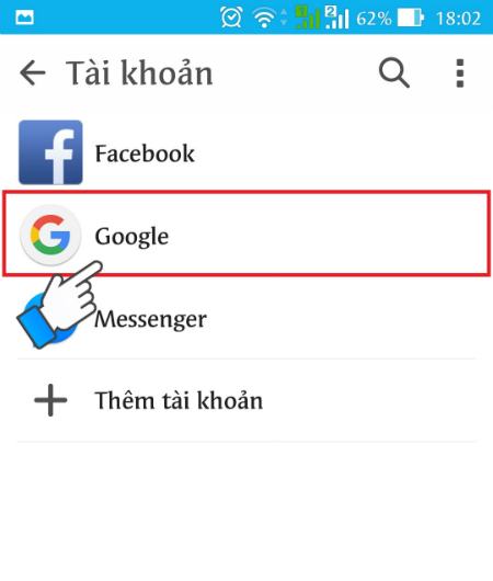 Chọn google