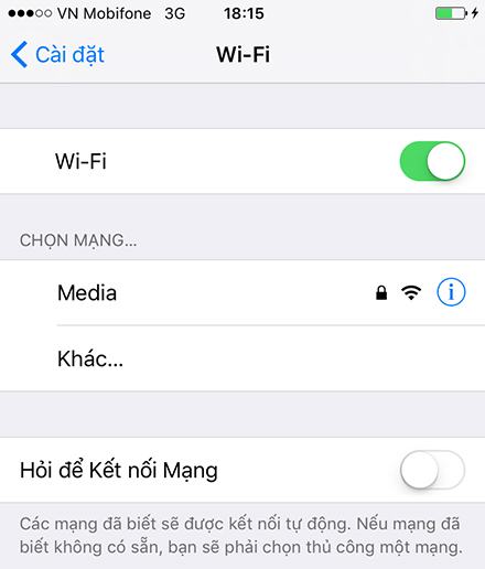 Bước 3: Đăng nhập vào mạng WiFi.