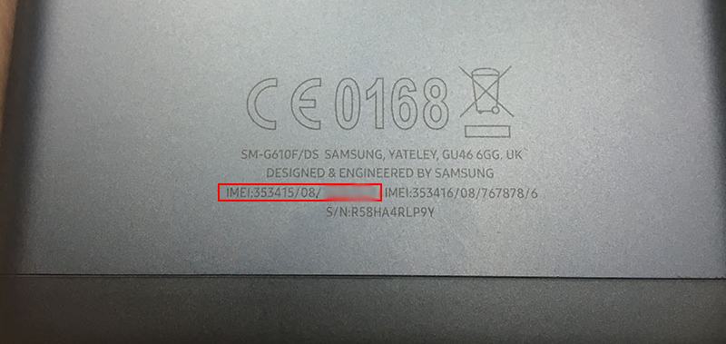 Kiểm tra IMEI trên thân máy