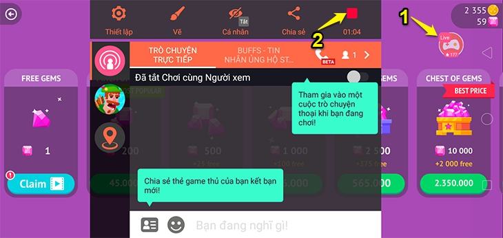 Phát trực tiếp trò chơi trên Facebook trên Android - Bước 7