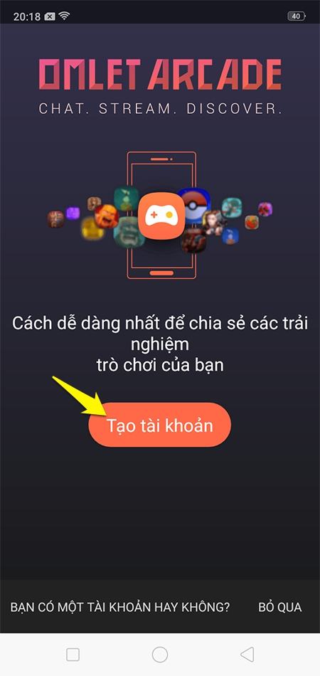 Phát trực tiếp trò chơi trên Facebook trên Android - Bước 1