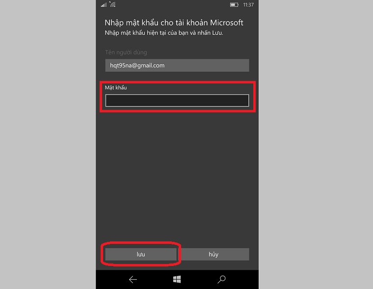 Đăng nhập vào tài khoản Microsoft trên thiết bị