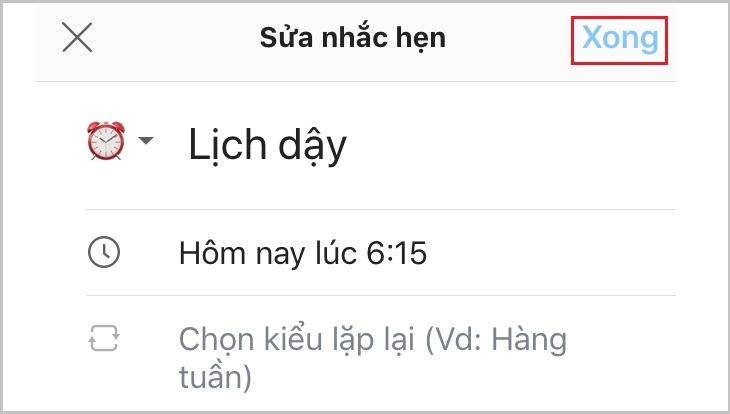 Nhấp vào Xong để hoàn tất quá trình
