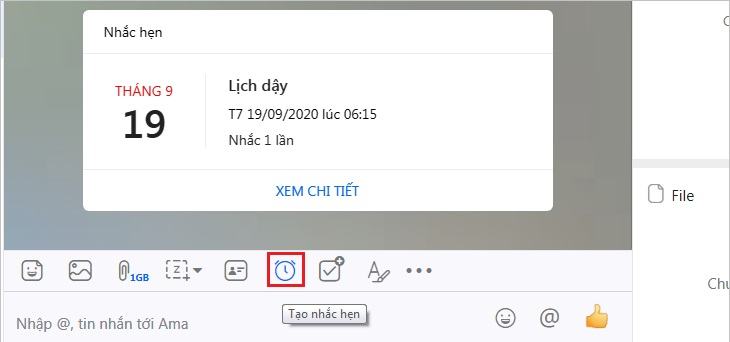 Chọn Tạo cuộc hẹn