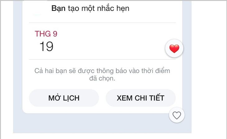 Chọn một cuộc hẹn và nhập nội dung cuộc hẹn