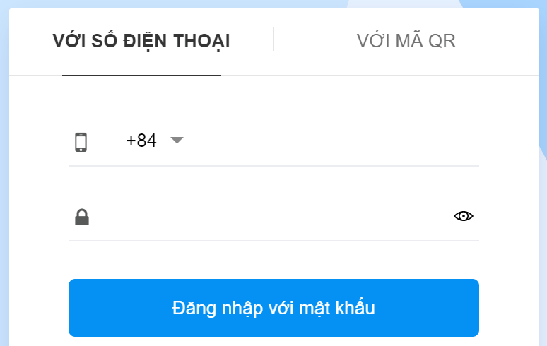 Đăng nhập tài khoản Zalo của bạn