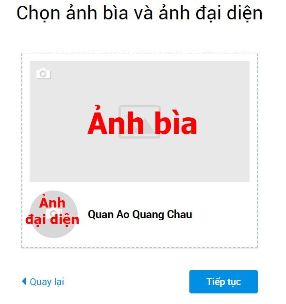 Chọn ảnh bìa và ảnh hồ sơ của bạn