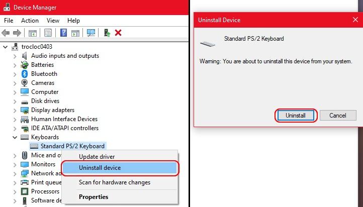 Sử dụng Trình quản lý Thiết bị trên Windows: Bước 3
