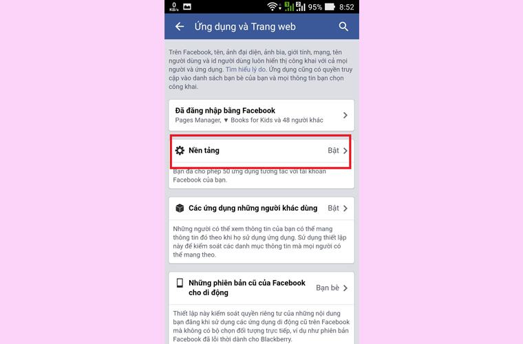 Để hủy kích hoạt lời mời tham gia trò chơi, hãy chọn mục 