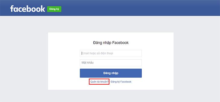 Nếu bạn đã đăng xuất khỏi Facebook và quên mật khẩu
