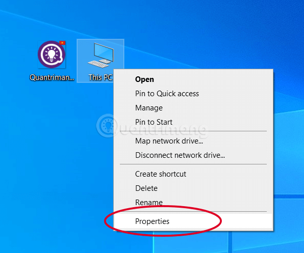 Nhấp chuột phải vào PC này