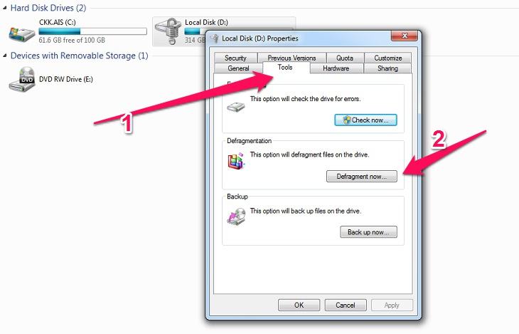 Chống phân mảnh Windows (không nên tắt trong Windows 10) để sử dụng SSD hiệu quả