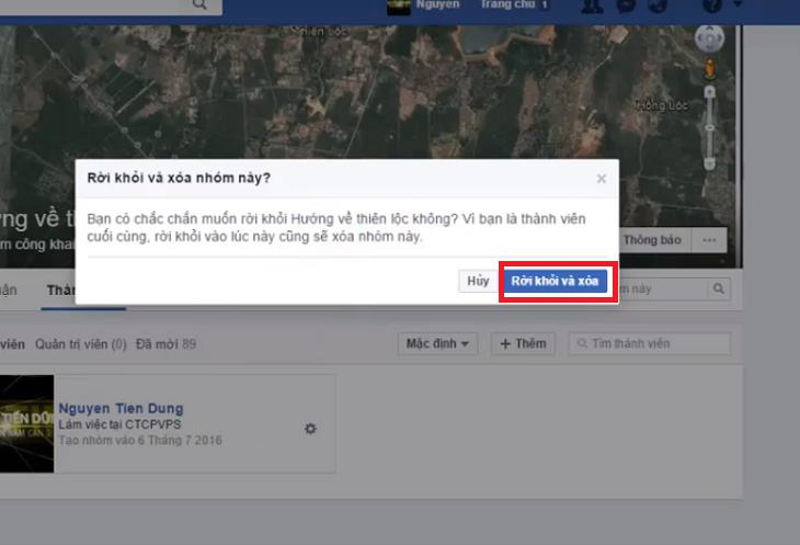 Xóa nhóm Facebook trên iPad