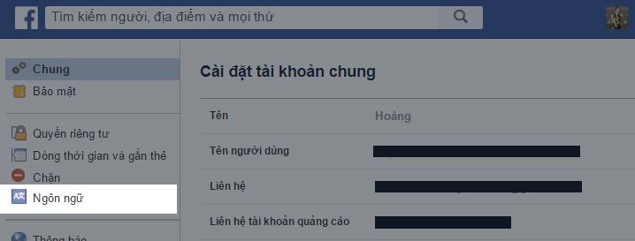 Chọn yếu tố ngôn ngữ