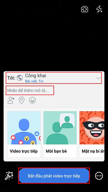 Phát trực tiếp trực tiếp trên Facebook với Android