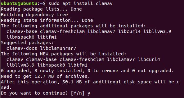 Cài đặt phần mềm chống vi-rút ClamAV trên Ubuntu