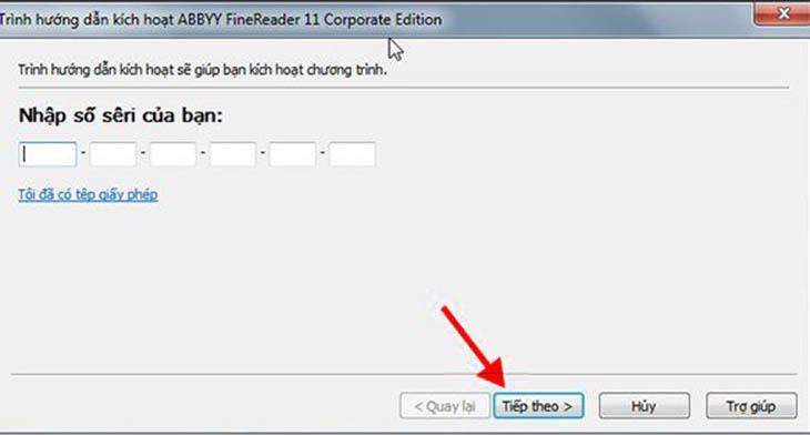 Cách cài đặt phần mềm ABBYY - Bước 2