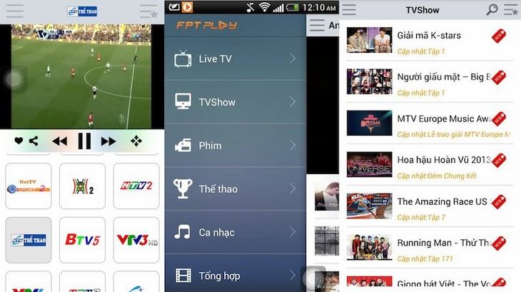 Phần mềm xem tivi trực tuyến trên điện thoại Android