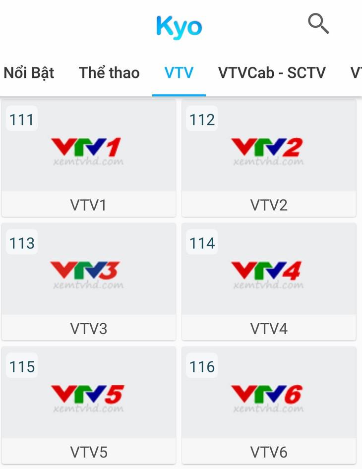 Phần mềm xem tivi trực tuyến trên điện thoại Android