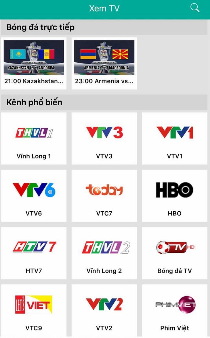 Phần mềm TV trực tuyến dành cho iPhone