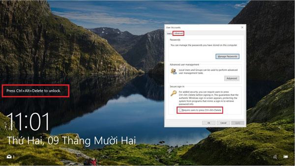 Ctrl + Alt + Del có một chức năng khác là tăng tính bảo mật cho máy tính