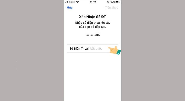 Khôi phục tài khoản iCloud trên điện thoại