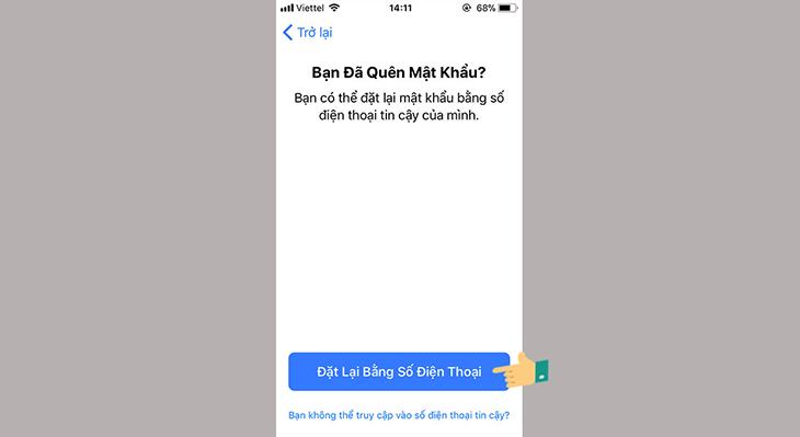 Khôi phục tài khoản iCloud trên điện thoại