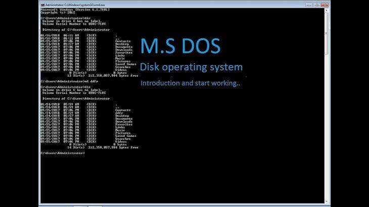 Hệ điều hành MS-DOS trên máy tính