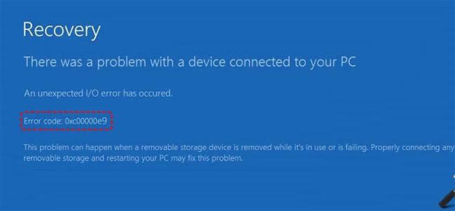Nguyên nhân của mã lỗi Windows 0xc00000e9