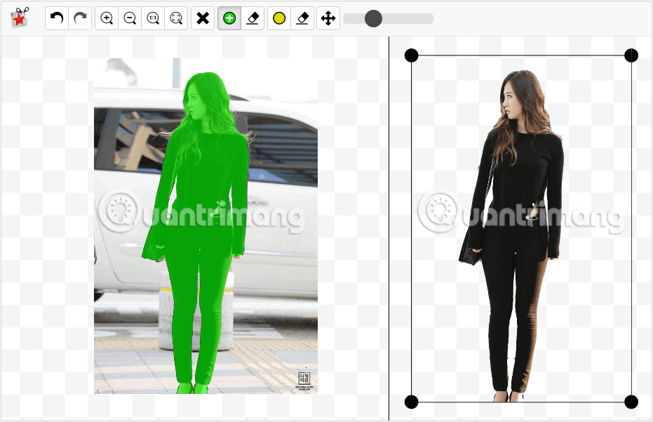 Xóa nền bằng PhotoScereo