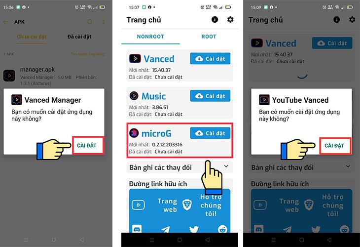 Tải xuống tệp apk ứng dụng Vanced YouTube