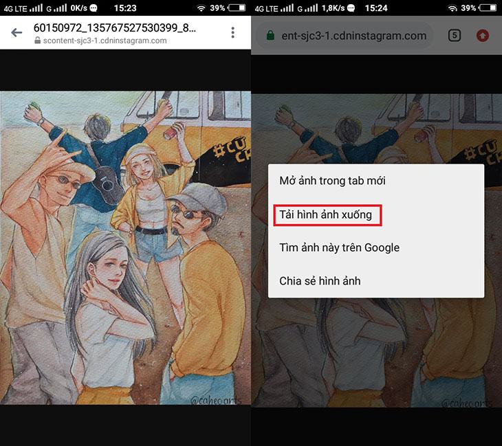 Tải ảnh xuống album