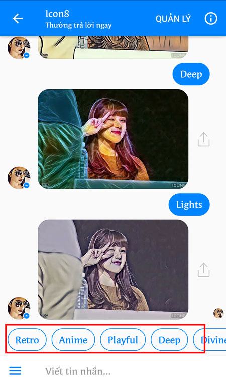 Tạo ảnh ghép với Facebook Messenger