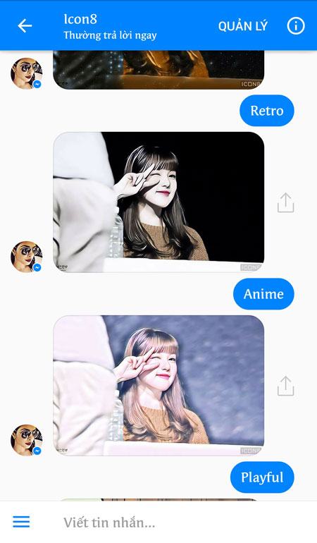 Tạo ảnh ghép với Facebook Messenger