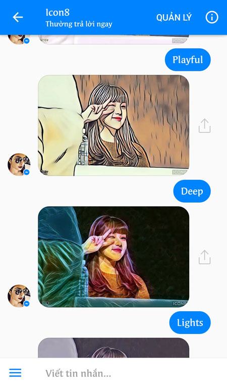 Tạo ảnh ghép với Facebook Messenger