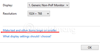 Làm cho văn bản và các phần tử khác lớn hơn hoặc nhỏ hơn