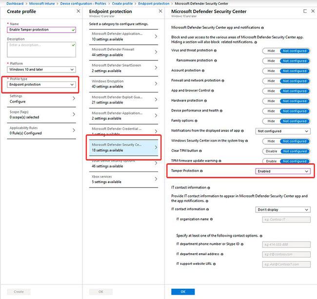 Các tổ chức sử dụng Intune để quản lý việc bảo vệ chống giả mạo