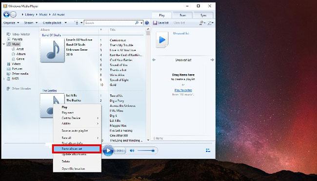 Sử dụng Windows Media Player