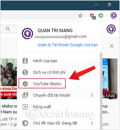 Truy cập YouTube Studio và chọn Creator Studio cũ