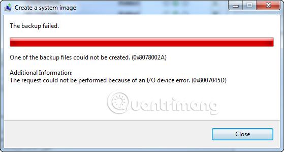 Nguyên nhân của lỗi 0x8007045d
