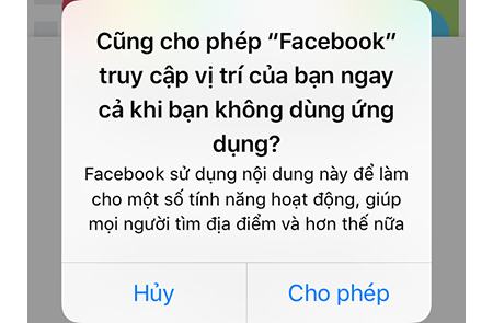 Cho phép quyền vị trí