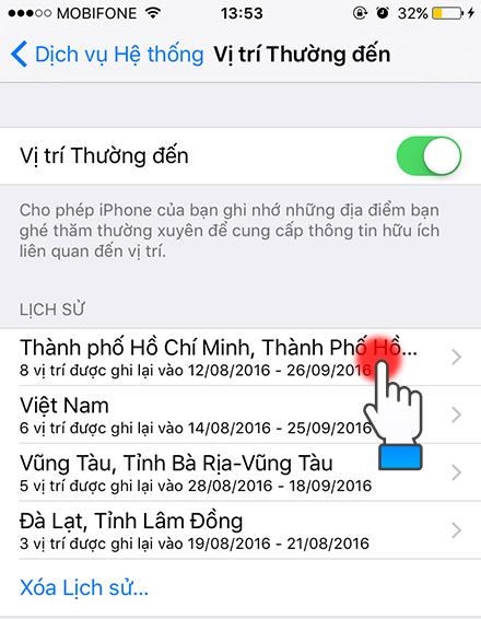 Chức năng theo dõi trên iPhone