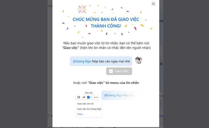 Chỉ định các thành viên trong nhóm trò chuyện