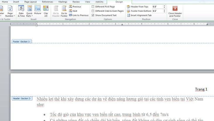 Cách đánh số từ bất kỳ trang nào trong Word 2013 