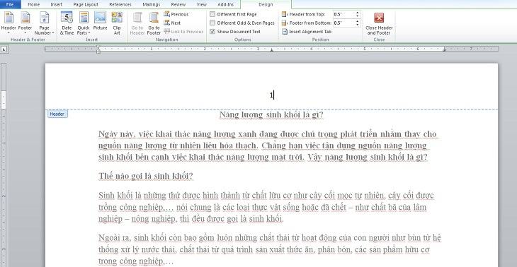 Số trang sẽ được nhập tự động như trong hình