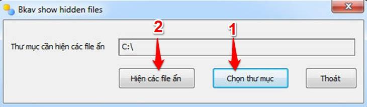Sử dụng phần mềm Bkav FixAttrb