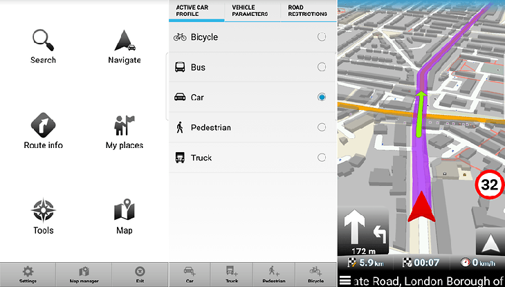 Bản đồ định vị GPS MapFactor